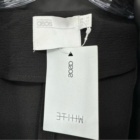 ASOS White Label NWT Tuxedo Style Dress Coat Duster Double Breasted Black Sz 12 - Picture 5 of 7